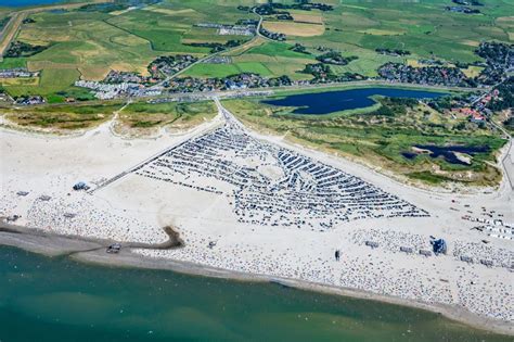 Luftaufnahme Sankt Peter Ording K Sten Landschaft Am Sandstrand Der