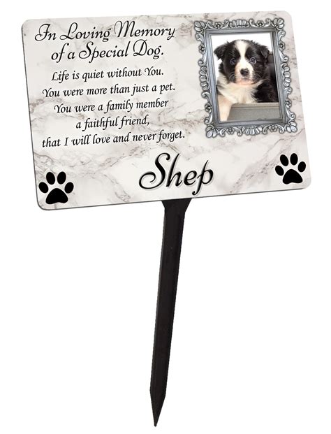 Your Photo Personalised Dog Puppy Memorial Plaque And Stake Etsy Dog