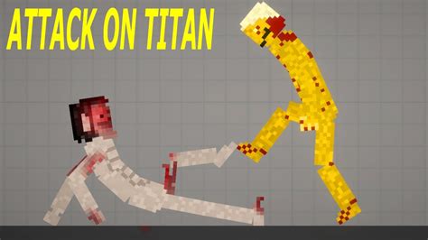 ARMORED TITAN VS EREN TITAN AOT IN MELON PLAYGROUND PEOPLE