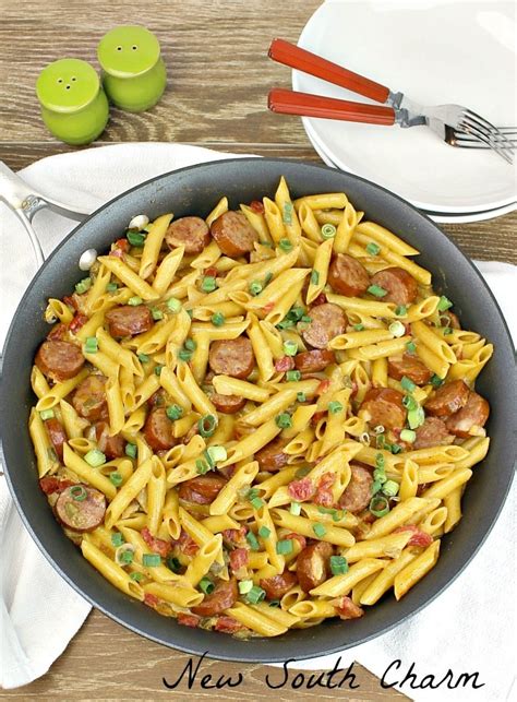 Spicy Sausage and Penne Pasta - New South Charm