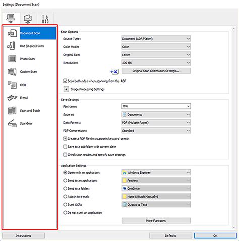 Canon Inkjet Manuals Gx Series Settings Dialog Box