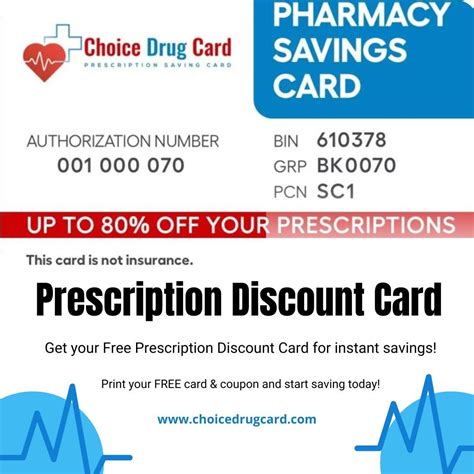 Prescription Discount Card - Choice Drug Card - Medium