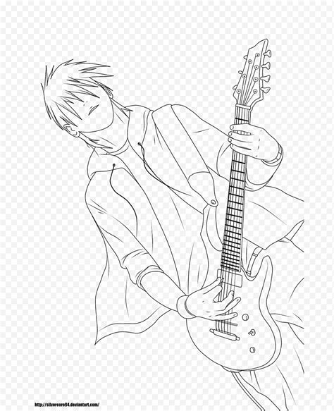 Anime Boy Playing Guitar Drawing Image of boy anime sketch at ...