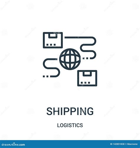 Shipping Icon Vector From Logistics Collection Thin Line Shipping