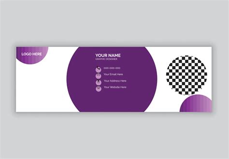 Modern E Mail Signature Template Design Vector Art At Vecteezy