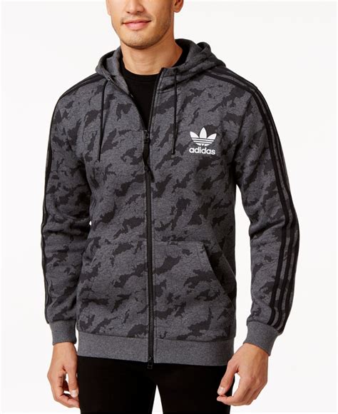 Lyst Adidas Originals Originals Camo Training Full Zip Hoodie In Gray