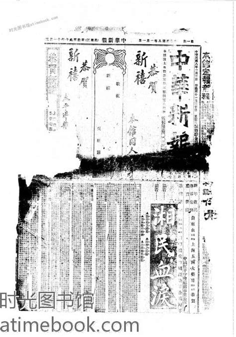 《中华新报》1919年影印版合集上半年 电子版 时光图书馆