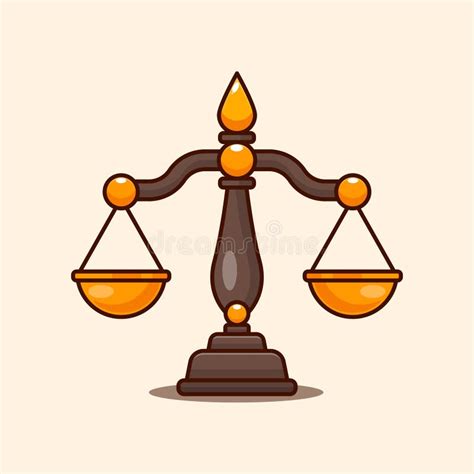 Law And Justice Scale Cartoon Vector Illustration Stock Illustration