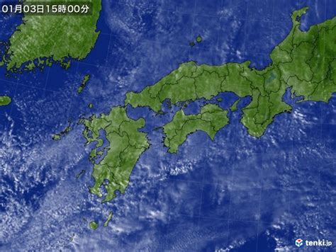 過去の気象衛星西日本2024年01月03日 日本気象協会 Tenkijp