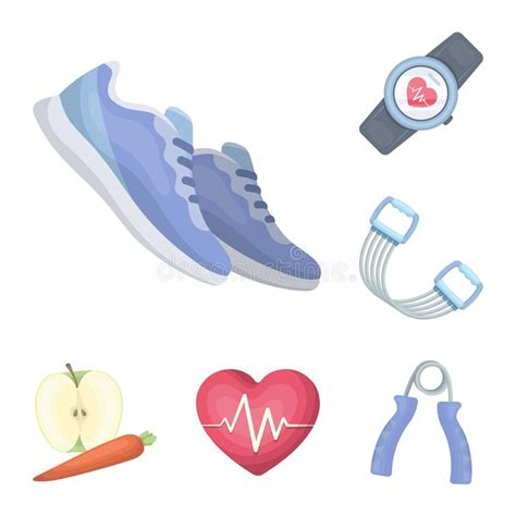 Gym And Training Cartoon Icons In Set Collection For Design Gym And