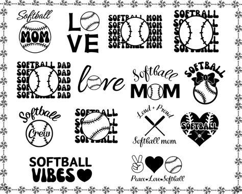 Softball Mom Svg Softball Svg Bundle Softball Girl Svg Softball Cut