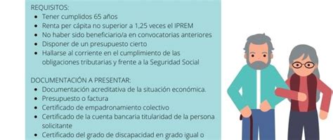 En Marcha La Convocatoria Para Ayudas Individuales A Mayores Y O