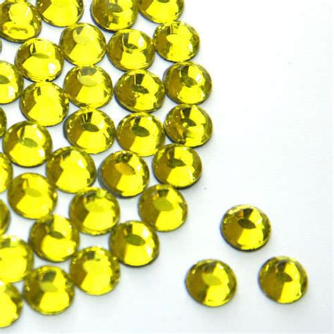 Yellow Rhinestones Crystal Gems Beautiful Sparkly Flat Back Etsy