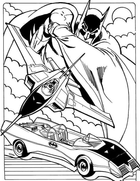 Batman Batmobile Coloring Page Free Printable