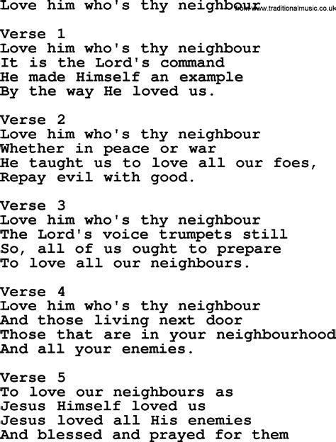 Love Him Whos Thy Neighbour Apostolic And Pentecostal Hymns And Gospel Songs Lyrics And Pdf