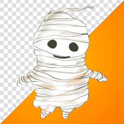 Cute Mummy Cartoon Illustration Premium AI Generated PSD