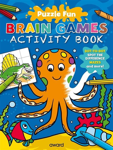 Puzzle Fun Brain Gamesoctopus Activity Book Puzzle Fun Thinking