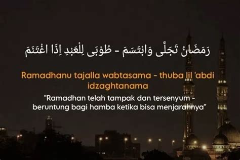 Full Lirik Syair Ramadhan Tajalla Teks Arab Latin Dan Artinya Ramai