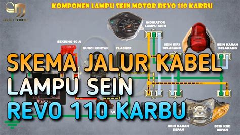 Skema Jalur Kabel Lampu Sein Revo 110 Karbu Kelistrikan Sepeda Motor