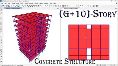 G Story Concrete Structure In Sap Youtube