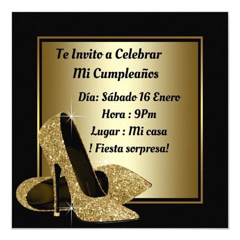 Te invito a celebrar mi cumpleaños Birthday party invitations