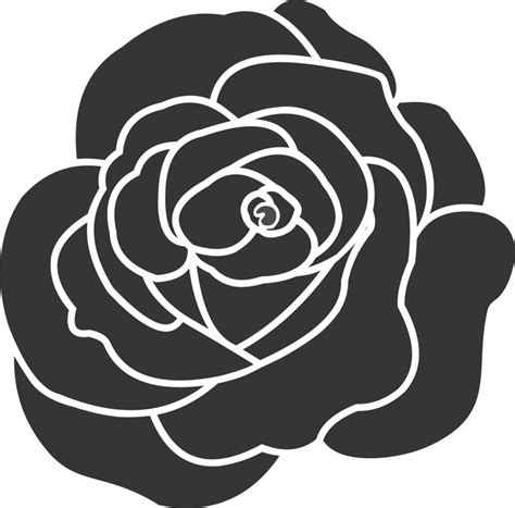 Rose flower tattoo icon 22109645 PNG