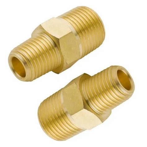 Compressor Pipe Fitting Brass Reducing Hex Nipple For Industrial Size