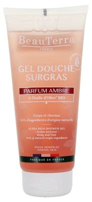 BeauTerra Gel Douche Surgras 2en1 Parfum Ambre 200 Ml