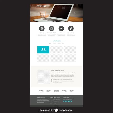 Premium Vector | Elegant website template