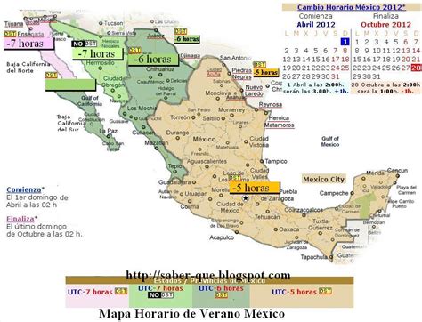 Saber Que Mapa Horario De Verano Para México