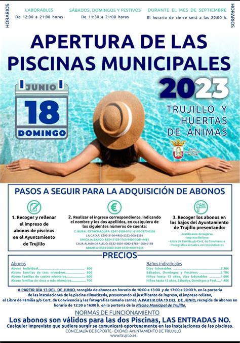 Noticia Apertura De Las Piscinas Municipales Trujillo