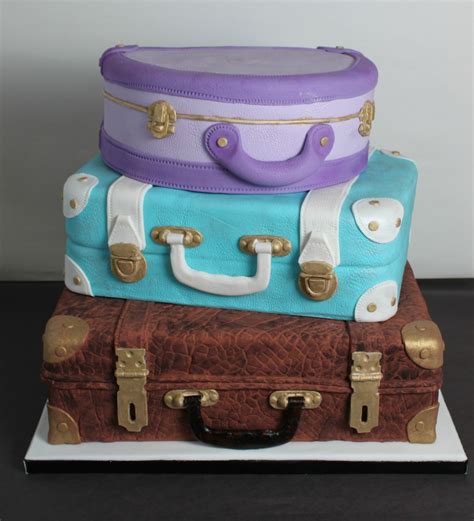 Stacked Luggage Wedding Cake Lil Miss Cakes