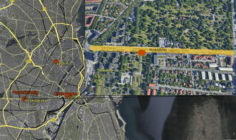 A map of Frederiksberg municipality and Copenhagen municipality (yellow ...