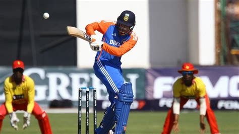 Ind Vs Zim T I Series Abhishek Hits Maiden Ton As India Levels The