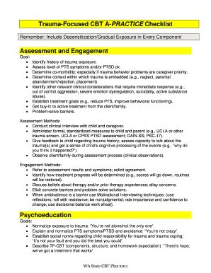 Fillable Online Trauma Focused Cbt A Practice Checklist Fax Email Print