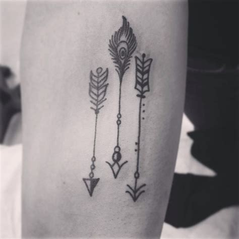 Multipurpose triple black tribal indian arrow tattoo - Tattooimages.biz