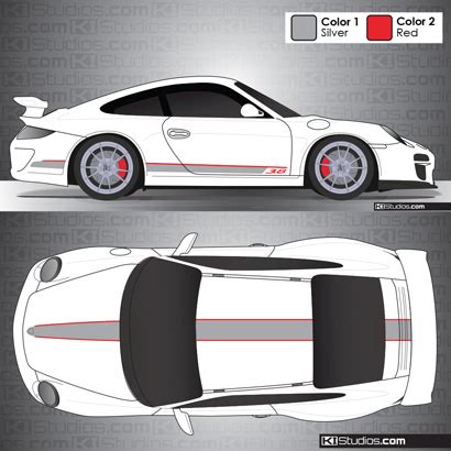 Ki Studios Rs Style Vinyl Stripe Kit For The Porsche Off