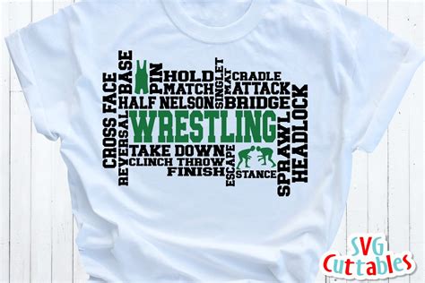 Wrestling Svg Wrestling Word Art Shirt Design 159317 Cut Files