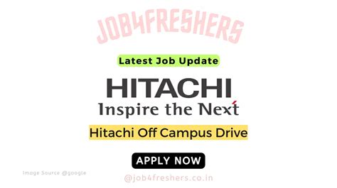 Hitachi Career Recruitment Drive Hiring Graduate Engineer Trainee