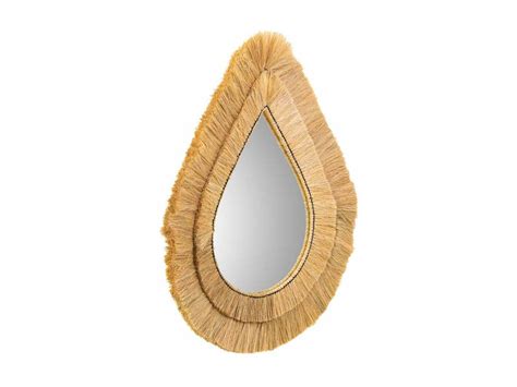 Miroir En Fibre Naturelle Marron X X H