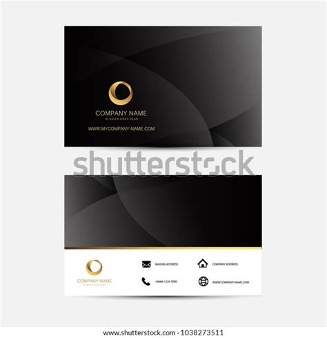 Geometric Background Business Card Template Flat Stock Vector (Royalty Free) 1038273511