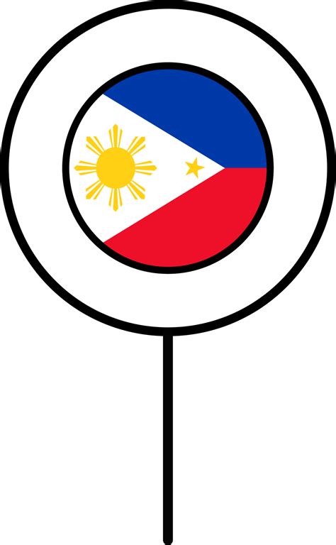 Philippines Flag Circle Pin Icon Png