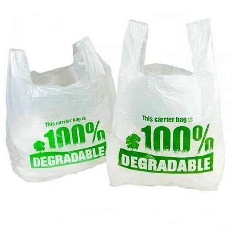 White 100 Biodegradable Compostable Plastic Free Bags At Best Price In