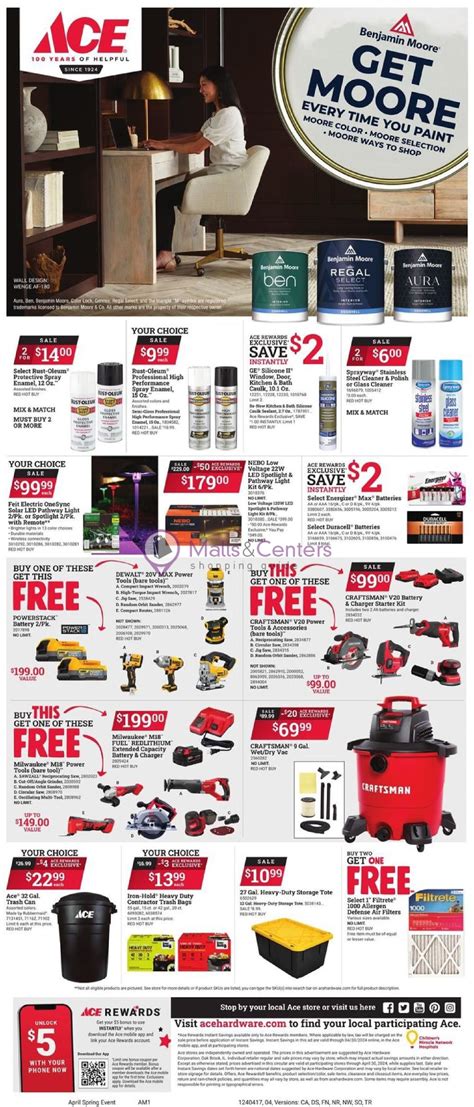 Ace Hardware Weekly Ad Valid From To Mallscenters