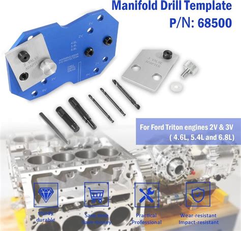 Exhaust Tool Manifold Drill Template Set For Ford V V L