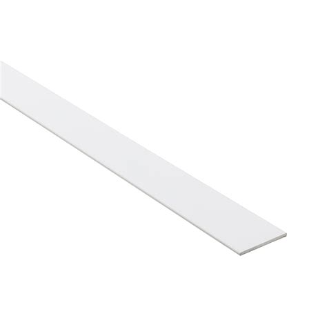 Profilé plat aluminium anodisé blanc satiné STANDERS l 30 x Ep 2 mm L