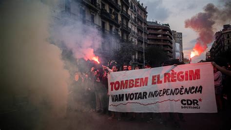 Catalonia Erupts In Renewed Protests One Year After Independence Vote : NPR