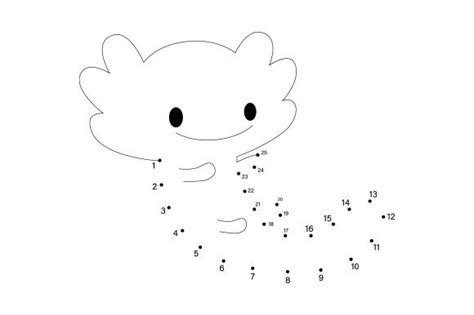 Dot To Dot Axolotl Svg Cut File By Creative Fabrica Crafts · Creative