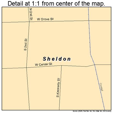 Sheldon Illinois Street Map 1769212