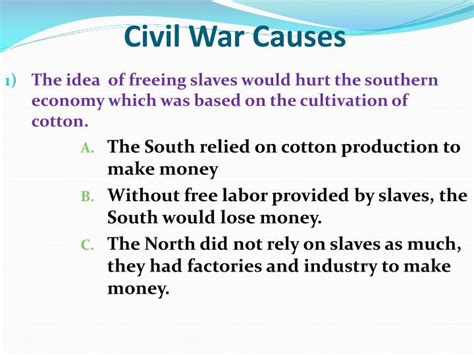 PPT - Civil War Causes PowerPoint Presentation, free download - ID:2504130